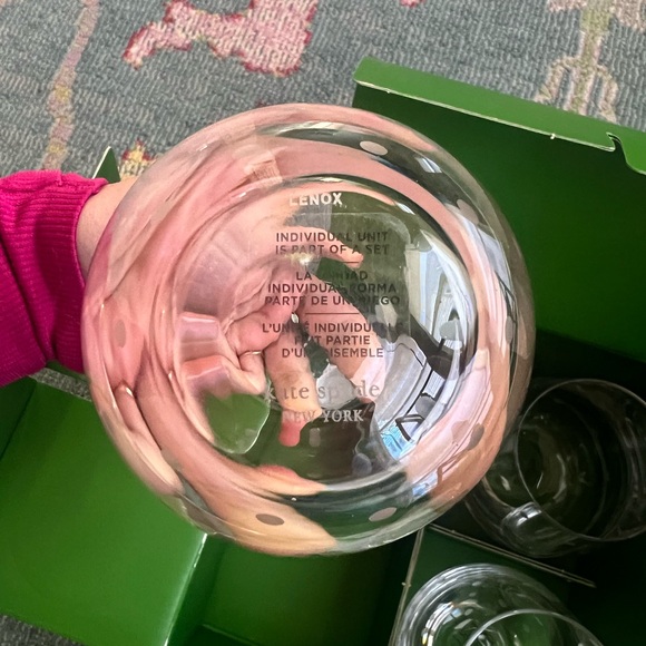 NEW Kate Spade Larabee Dot Stemless Wine Glass Set (4) - Picture 5 of 6